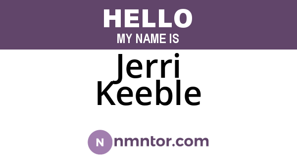 Jerri Keeble