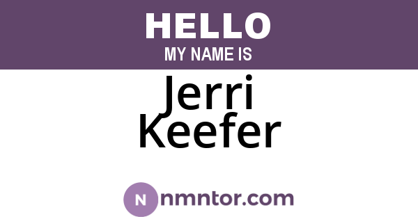 Jerri Keefer
