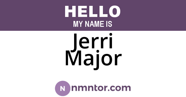 Jerri Major