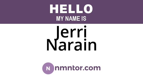 Jerri Narain