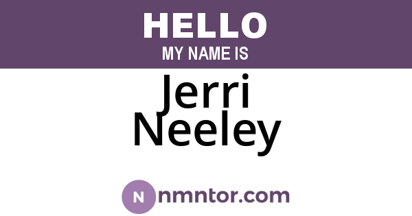 Jerri Neeley