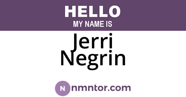 Jerri Negrin