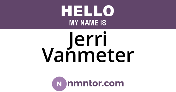 Jerri Vanmeter