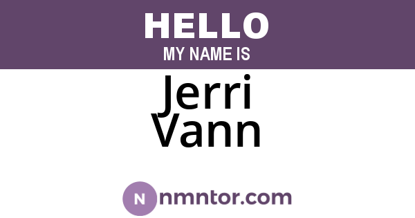 Jerri Vann