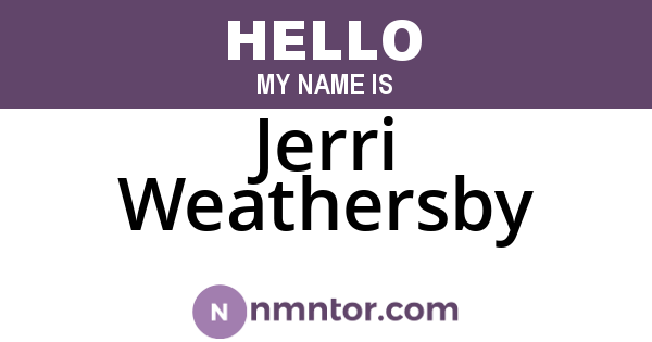 Jerri Weathersby