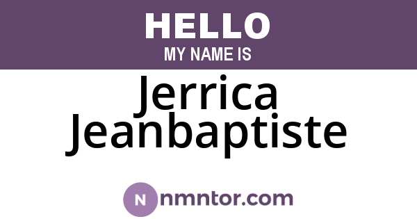 Jerrica Jeanbaptiste