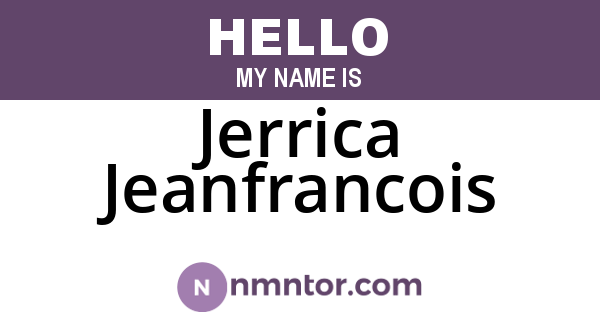 Jerrica Jeanfrancois