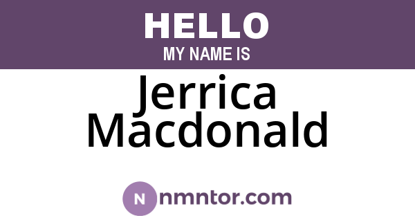 Jerrica Macdonald
