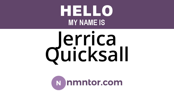 Jerrica Quicksall