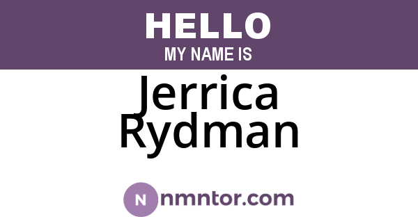 Jerrica Rydman