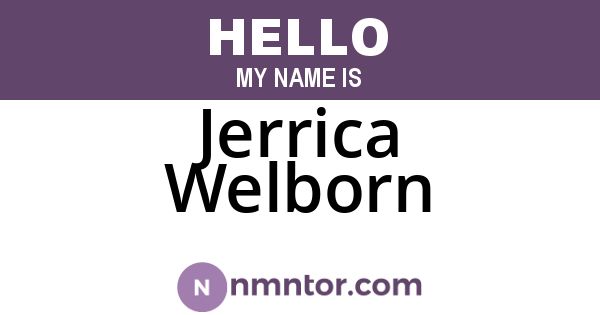 Jerrica Welborn