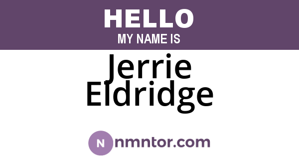 Jerrie Eldridge
