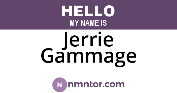 Jerrie Gammage