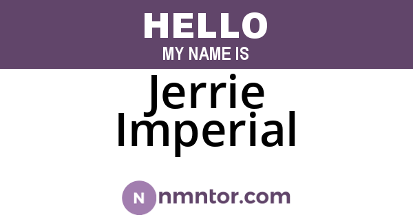 Jerrie Imperial