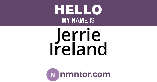 Jerrie Ireland