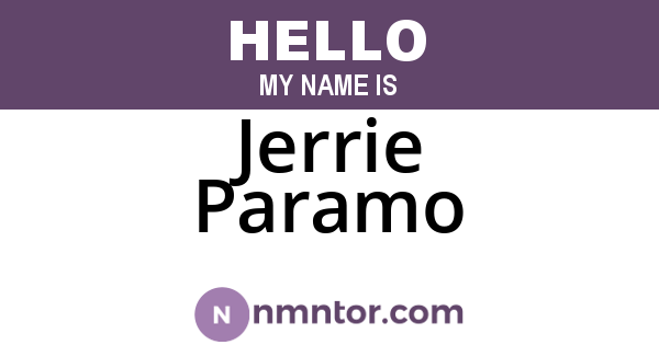 Jerrie Paramo