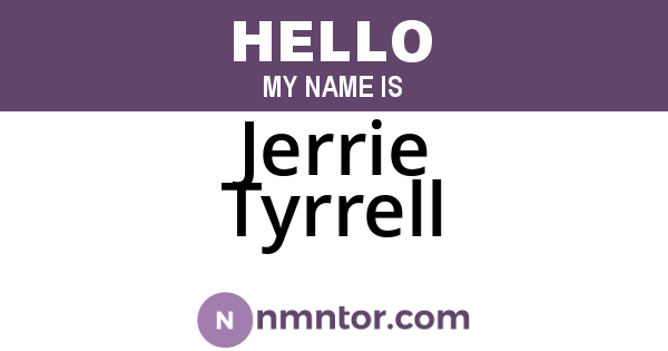 Jerrie Tyrrell