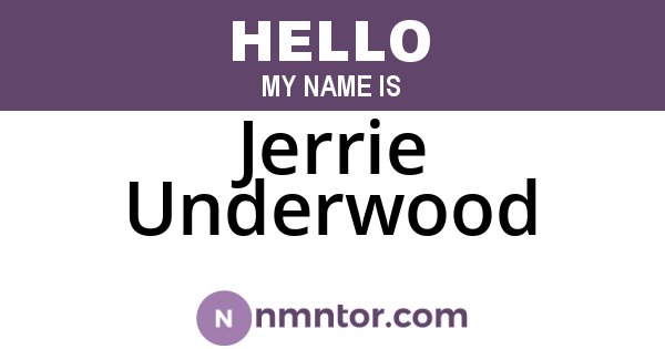 Jerrie Underwood
