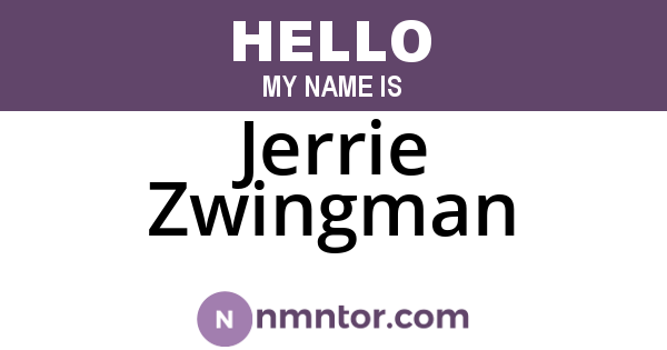 Jerrie Zwingman