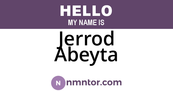 Jerrod Abeyta