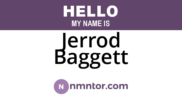 Jerrod Baggett