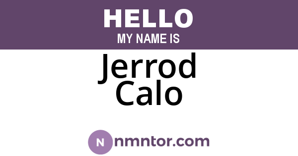 Jerrod Calo