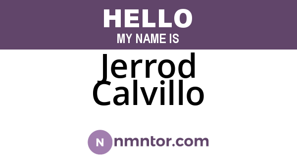 Jerrod Calvillo