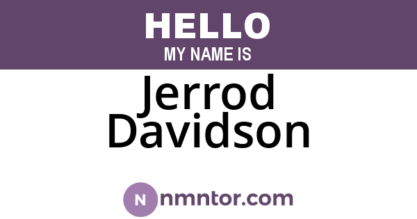 Jerrod Davidson