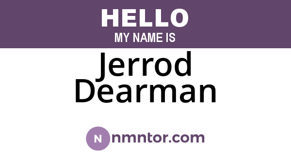 Jerrod Dearman