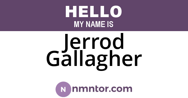 Jerrod Gallagher