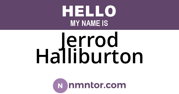 Jerrod Halliburton