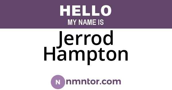 Jerrod Hampton