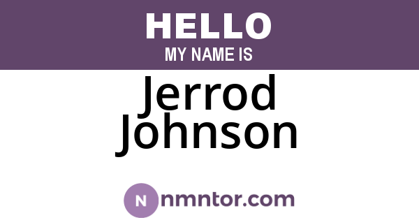 Jerrod Johnson