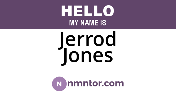 Jerrod Jones