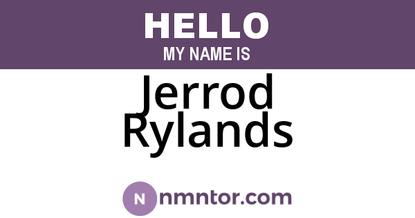 Jerrod Rylands