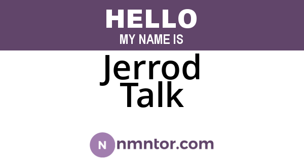 Jerrod Talk