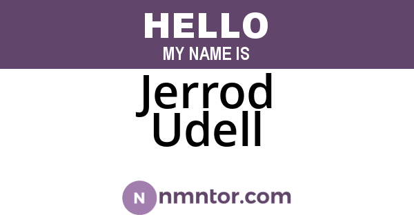 Jerrod Udell