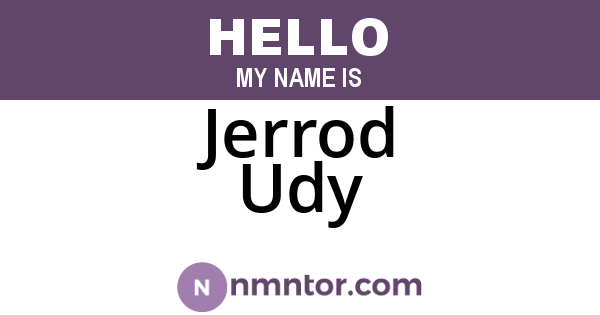 Jerrod Udy
