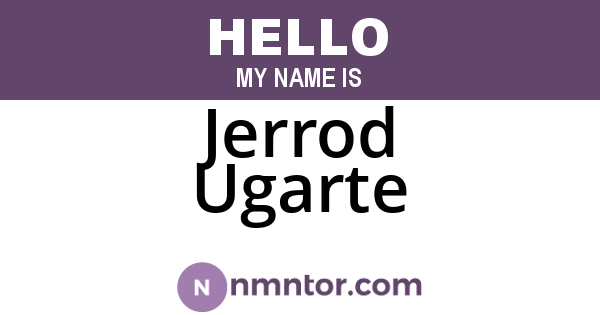 Jerrod Ugarte