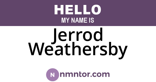 Jerrod Weathersby