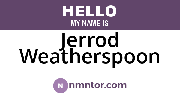 Jerrod Weatherspoon