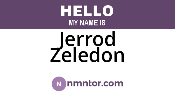 Jerrod Zeledon