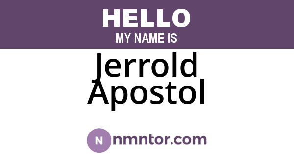 Jerrold Apostol