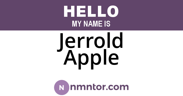 Jerrold Apple