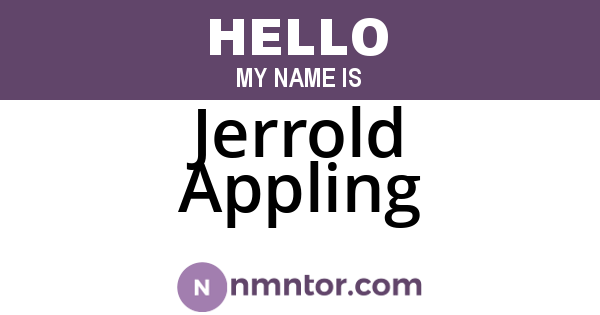 Jerrold Appling
