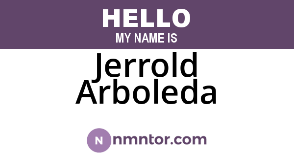 Jerrold Arboleda