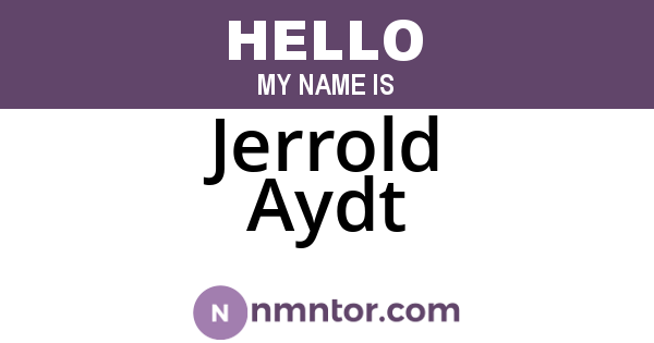 Jerrold Aydt