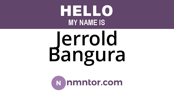 Jerrold Bangura