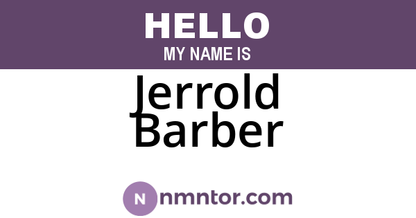 Jerrold Barber