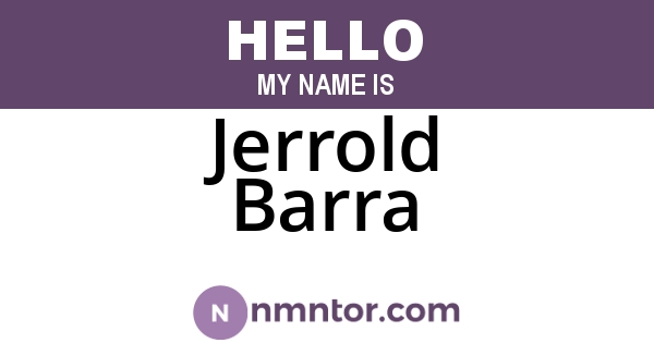 Jerrold Barra